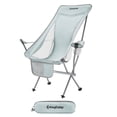 thumbnail image 1 of KingCamp Lightweight Highback Camping Chair with Cupholder & Pocket, Grey, 1 of 10