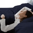 thumbnail image 3 of ViscoLogic Series Egyptian Comfort - Silky Smooth Lightweight Bedsheet Set - Brushed Micro - Deep Pocket - Navy (King), 3 of 6