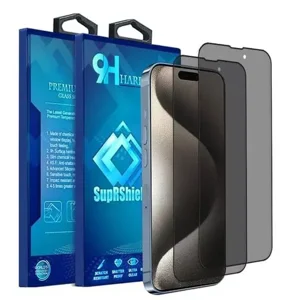 For iPhone 16 Screen Protector Supershield Anti-Reflective Privacy Tempered Glass Protector - 2 Pack
