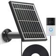 thumbnail image 2 of Uncle Squirrel Solar Panel Compatible with Video Doorbell 2/3/3 Plus/4, Waterproof Charge Continuously,Includes Secure Wall Mount, 5.0M/16 ft Power Cable, 2 of 4