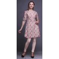 thumbnail image 4 of Bimba Kurti à Manches Retroussables pour Femmes, Col Mandarin Imprimé, Hauts de Kurti Courts, 4 of 6