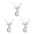 thumbnail image 1 of Decodeary Self Adhesive 3D Deer Head Mirror Wall Sticker For Easy Application silver M 3Set, 1 of 6