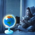 thumbnail image 1 of Dvkptbk Rotating World Globe with Stand for Learning, Educational Rotating World Map Globe, Mini Earth Children Globe for Classroom Geography Education, 1 of 6