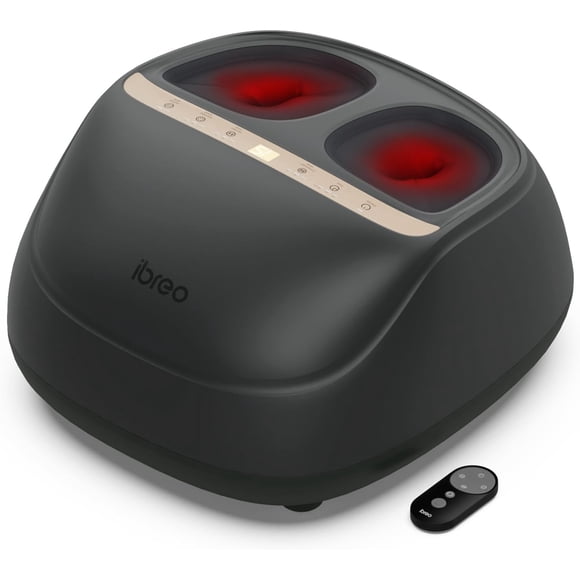 Ibreo Foot Massager with Heat and Vibration,Massager for circulation, Adjustable Pressure with Auto Timer Remote Control Massager SPA