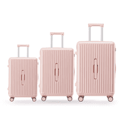 WINGOMART 3-Piece Luggage Set Lightweight Durable PC+ABS Hardshell, Double Spinner Wheels, TSA Lock - 22in/26IN/30in - PINK