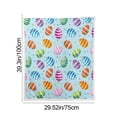 thumbnail image 2 of Flannel Blanket Easter Bunny Design 75 cm x 100 cm Multicolor Polyester Bed Blanket for Nap or Travel, 2 of 6