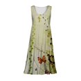 thumbnail image 4 of SMihono Robes d'Été Bohémiennes pour Femmes Grande Taille Mode Décontractée Sexy Col Carré Imprimé Robes d'Été Sans Manches Robe Pull, 4 of 5