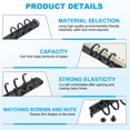 thumbnail image 3 of 6 Holes Ring Binder, A6 Notebook 20mm Binder Mechanisms, Black, 1 Set, 3 of 7