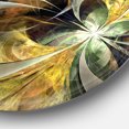 thumbnail image 3 of Designart - Art Mural Cercle en Métal Floral Fleur Fractale Dorée Symétrique, 3 of 4