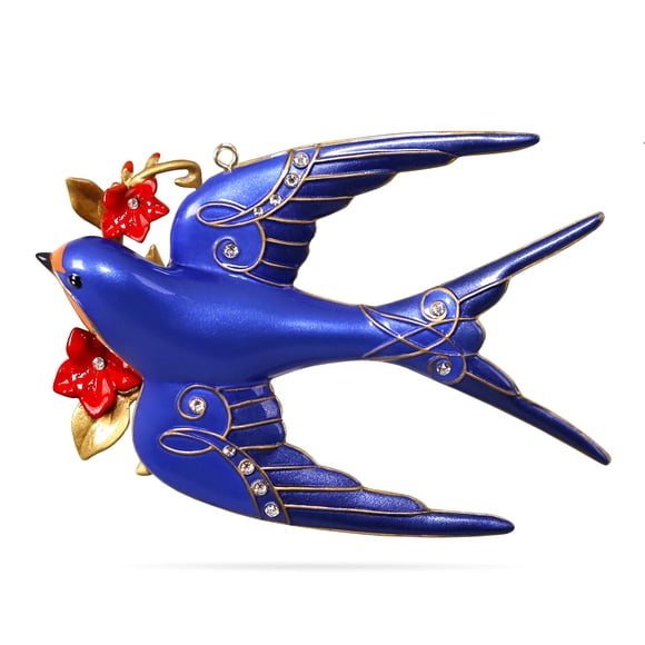 Hallmark Keepsake 2017 Stunning Swallow Premium Metal Christmas Ornament