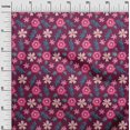 thumbnail image 2 of oneOone Polyester Lycra Fabric Leaves & Floral Artistic Print Fabric BTY 56 Inch Wide, 2 of 4