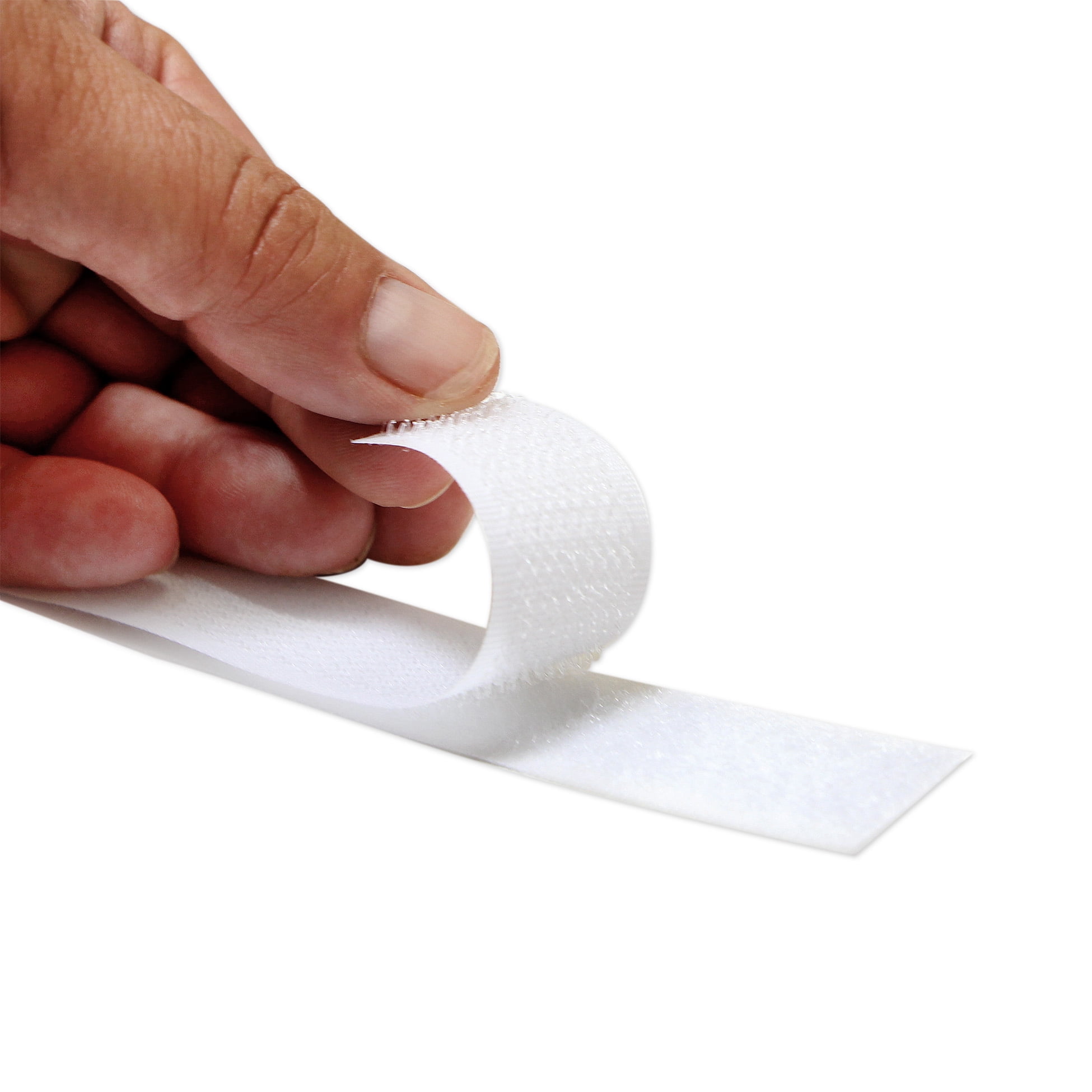 ESPRIT Sew-On Hook and Loop Tape, White, 19 mm (0.75 in) × 1 m (1.09 yd)