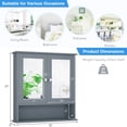 thumbnail image 3 of Costway Wall Mount Mirror Cabinet  Grey, 3 of 10