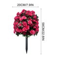 thumbnail image 3 of ZZkhGO Arbre Rhododendron Artificiel, Fausses Fleurs Décoratives d'Extérieur, Piquet Factice Résistant aux Intempéries à l'Apparence Réaliste pour Arrangement de Scène de Fête et de Mariage, Rose Vif, 3 of 7
