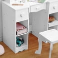 thumbnail image 5 of AKDSteel Ensemble de Coiffeuse pour Filles avec Chaise – Miroir Tri-Pli, Tiroirs de Rangement, Coiffeuse pour Enfants avec Miroir, 5 of 5