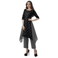 thumbnail image 3 of Moomaya Ensemble Kurti Kurta Pantalon pour Femmes Col Bateau Imprimé Robe 2 Pcs Tenue Ethnique, 3 of 6