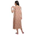 thumbnail image 4 of Moomaya Chemise de Nuit en Coton Imprimée pour Femmes à Manches Courtes, 4 of 5