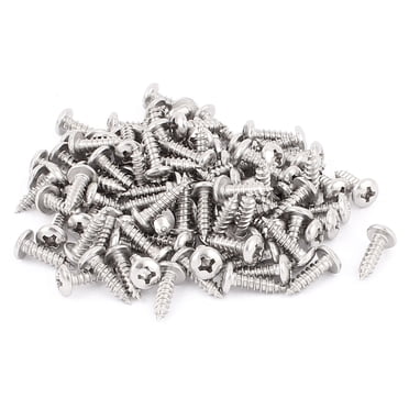 Unique Bargains 3.5mm x 13mm Phillips Cross Drive Pan Head Self Tapping Screw Fasteners 100 Pcs