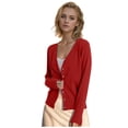 thumbnail image 1 of Formal Cardigan Sweater Dresses for Women Thick Sweater Cardigan plus Size Short Cardigan Summer Sweaters for Women Open Front Light Sweaters for Women Open Front Titanium Snap Cardigan Sweaters for, 1 of 4