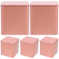 thumbnail image 1 of 5 Pcs Support de Rangement pour Thé en Fer-Blanc, Conteneur de Sachet de Thé, Conteneur de Bougie Carré, 1 of 7