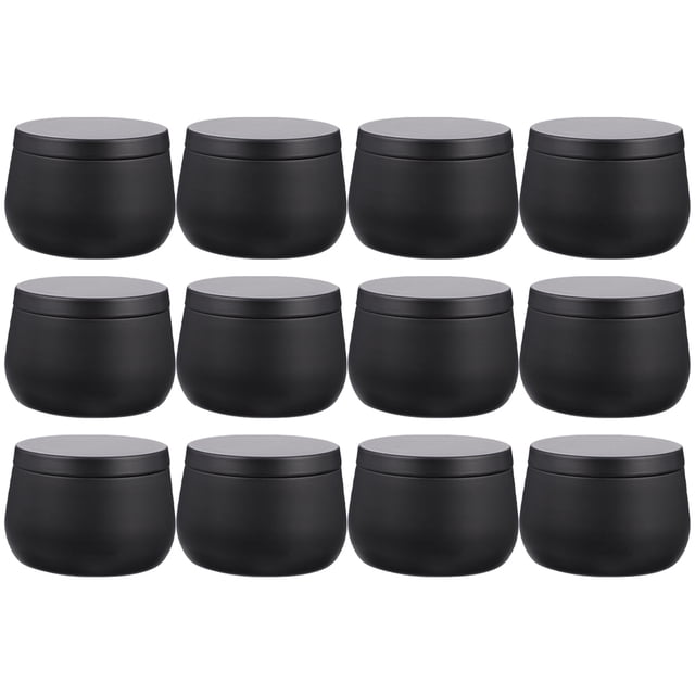 MasteelfCA 12pcs Tea Storage Can Round Candle Candy Storage Box Craft Beads Jewelry Canister
