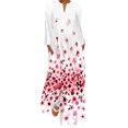 thumbnail image 2 of Robes d'Été Grande Taille pour Femmes, Robe Longue Aguichant à Imprimé Numérique, Col en V avec Poches, Robe à Manches Longues, Robe Décontractée en Liquidation, 2 of 5