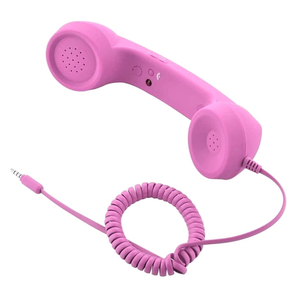 J Mobile Phone Microphone Headset 3.5Mm Retro Style Earpiece Color J Pink For Clear Audio And Communication
