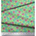 thumbnail image 3 of Soimoi Polyester Crepe Fabric Circle,Dot & Triangle Geometric Print Sewing Fabric Yard 52 Inch Wide, 3 of 3