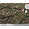 thumbnail image 3 of Soimoi Green Poly Georgette Fabric Text & Paint Brush Art & Craft Print Sewing Fabric Yard 42 Inch Wide, 3 of 3