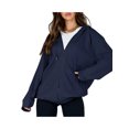thumbnail image 3 of Veste à Capuche Décontractée à Manches Longues pour Femmes Zip Outwear Couleur Unie avec Poches Sweat-Shirt Automne, 3 of 9