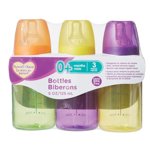 Parent’s Choice Tinted Baby Bottles, BPA Free, 3x5oz Bottles, Multi Color