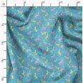 thumbnail image 2 of Soimoi Blue Rayon Fabric Wild Animal Printed Craft Fabric by The Yard 42 Inch Wide, 2 of 5
