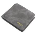 thumbnail image 2 of Men's Wallet Faux Leather Matte Bifold Wallet Credit Card Holder with ID Window, 2 of 2