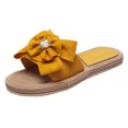 thumbnail image 2 of LSLJS Sandales de Plage Plates d'Été pour Femmes à Strass, Perles et Fleurs, Chaussures Plates, 2 of 8