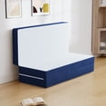 thumbnail image 3 of GELBIY  Twin Folding Mattress, 6 Inch Tri Fold Memory Foam Mattress with Washable Cover, Foldable Mattress Topper with Non Slip Bottom, Supporting and Pressure Relief, 75"X 38"X 6" , Blue, 3 of 5