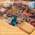thumbnail image 3 of 100-Pack 87-Inch Disposable Parchment Paper Liners Compatible with Air Fryer Models Accessory, 3 of 6