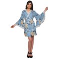 thumbnail image 2 of Moomaya Peignoir en Coton pour Femmes Robe de Chambre Imprimée Courte Peignoir de Douche Nuptiale, 2 of 6
