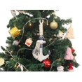 thumbnail image 1 of Hampton Nautical Anchor-301-XMASS Wooden Rustic Decorative Blue & White Anchor Christmas Tree Ornament - Nautical Tree Decoration, 1 of 2