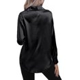 thumbnail image 4 of Innerwin Shirts Long Sleeve Ladies Tunic Tops Office Button Down Soft Blouse Black M, 4 of 5