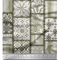 thumbnail image 1 of Soimoi Poly Georgette Fabric Paisley,Mandala & Quatrefoil Patchwork Printed Craft Fabric by the Yard 52 Inch Wide, 1 of 3