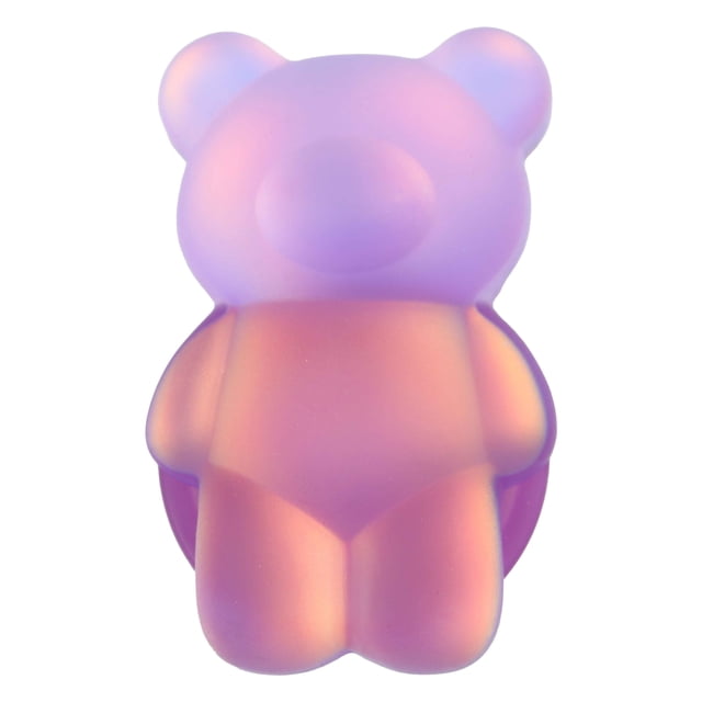 SpinPop Frosted Iridescent Purple Bear Phone Grip – Stylish & Secure Phone Accessory