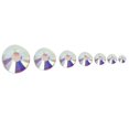 thumbnail image 2 of 1400 Pcs/SS8 Cristal de Verre Rond Plat Strass en Résine Gemmes Dos Plat Strass Gemmes Blanc AB, 2 of 5