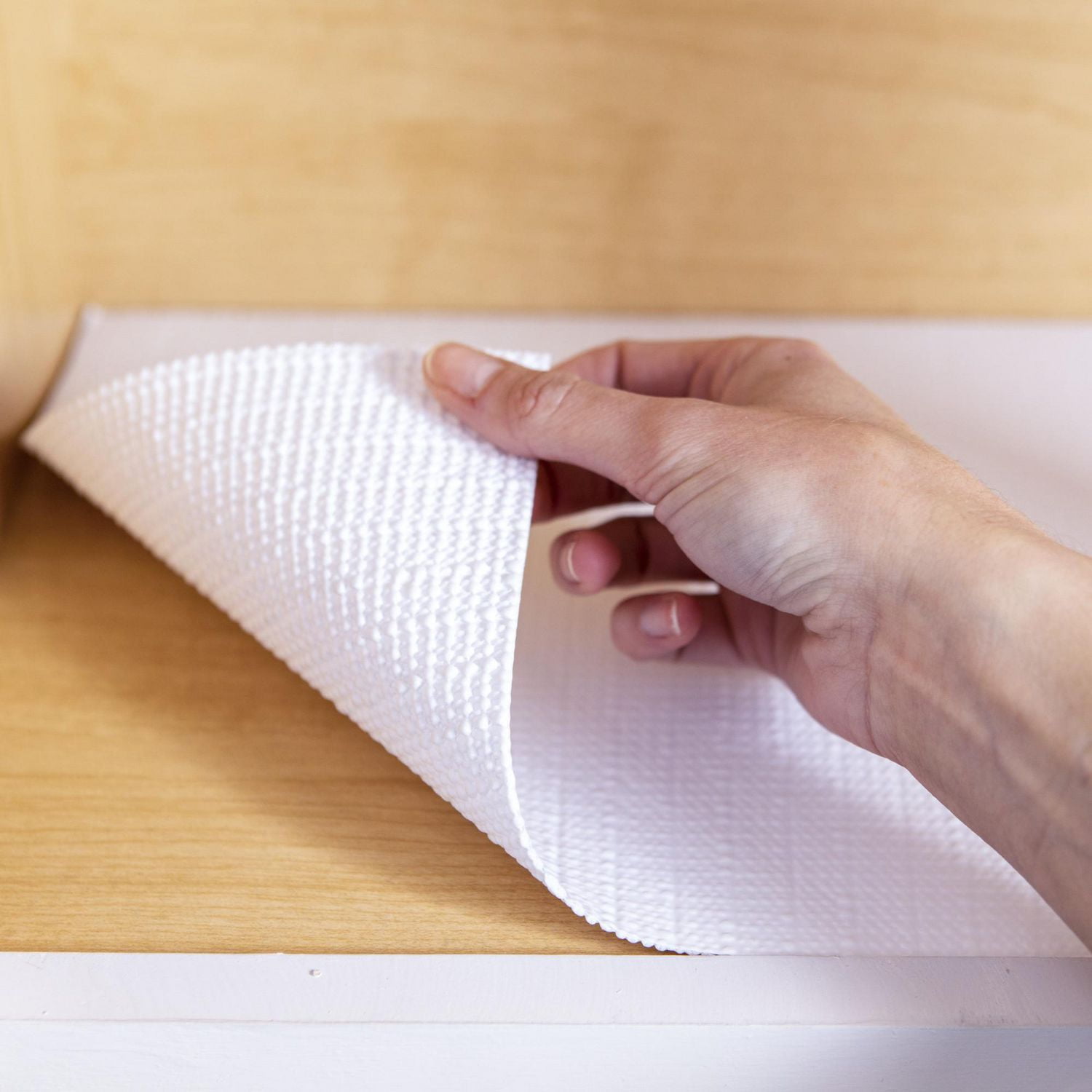 Smooth Top EasyLiner Brand Shelf Liner, Taupe Buds, 20 in. x 6 ft.