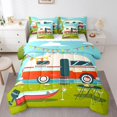 thumbnail image 1 of Camp Travel Car Comforter Set 7 Piece Bed in a Bag Twin,Happy Camping Camper Decor Bedding Sets Retro Rustic Farmhouse Camping Gift Sheet Set with Comforter, 1 of 5