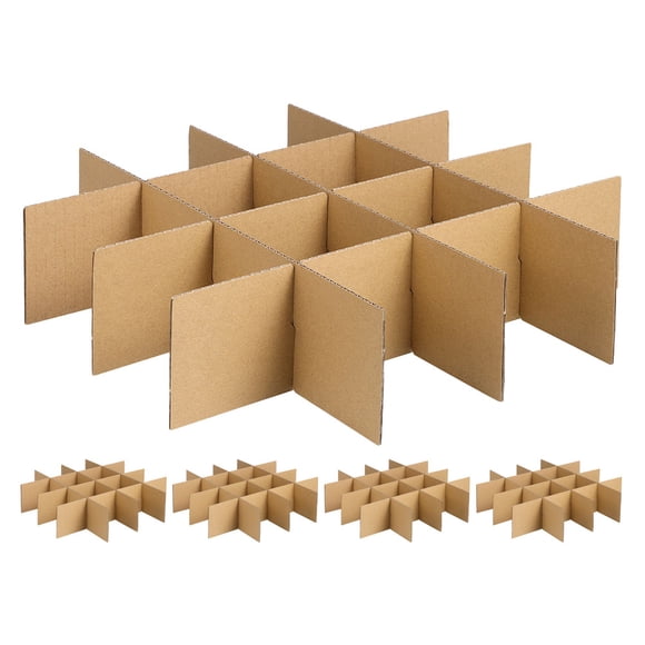 Miangastore Lot de 5 Boîtes d'Expédition Séparateur Boîte d'Emballage en Carton pour Verrerie Boîte de Déménagement avec Séparateur Boîtes et Fournitures de Déménagement
