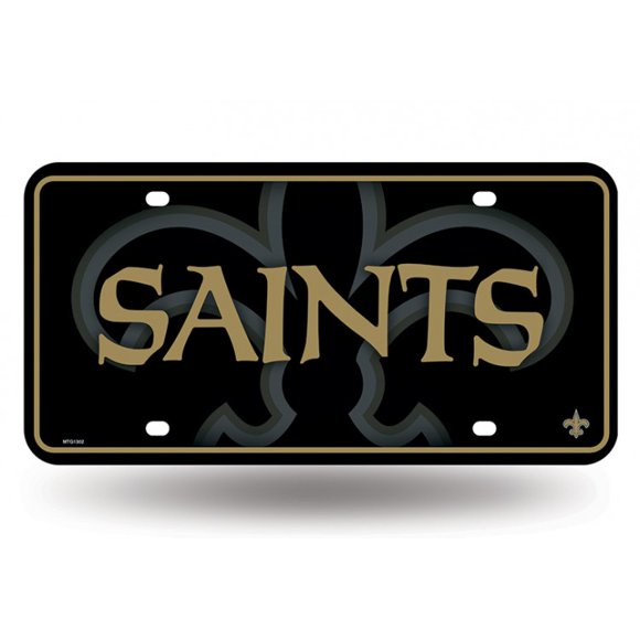 Plaque d'Immatriculation en Métal Fleur de Lys des New Orleans Saints