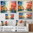 thumbnail image 4 of Designart Large Bicycle framed wall Art, Bicycle Geometric Pedals Painting I , bicycle framed wall art decor, Multi-Color Modern White Framed Wall Art, 32x16 inches White Color Frame, 4 of 5