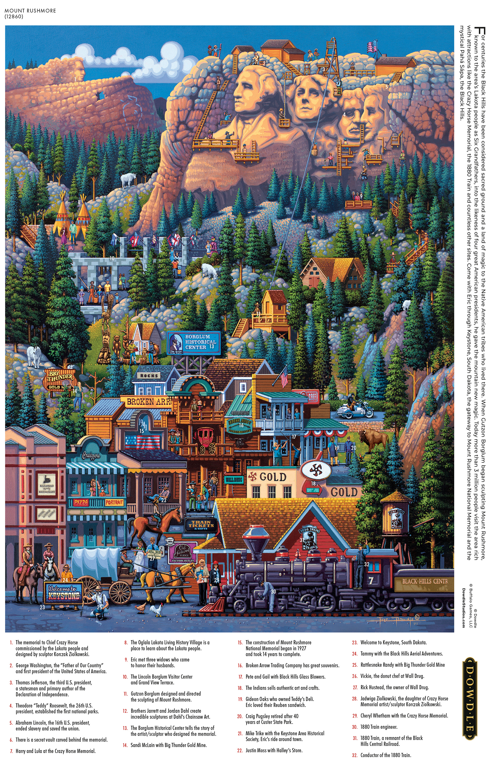 Buffalo Games Mount Rushmore 1000-Piece Interlocking Jigsaw Puzzle for Adults Ages 14+