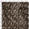 thumbnail image 3 of Soimoi Brown Silk Fabric Bear & Rabbit Animal Print Fabric by the Yard 44 Inch Wide, 3 of 6
