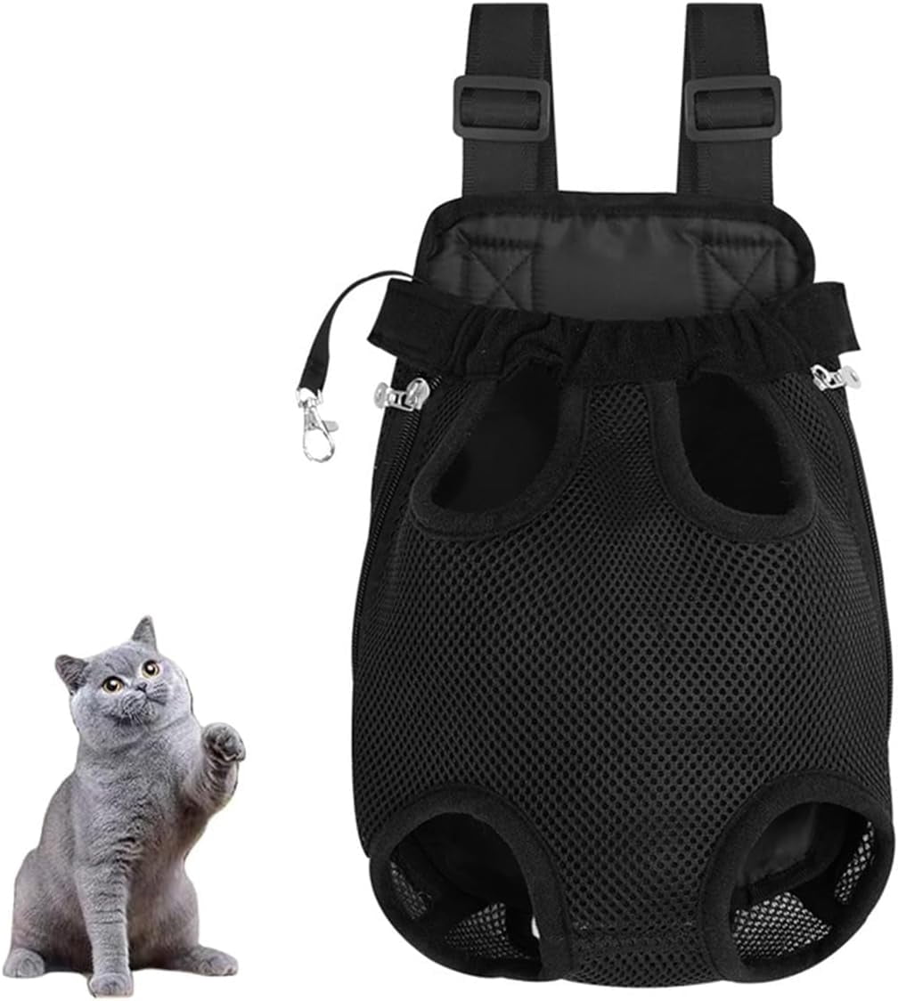 Cat Carrier, Portable Pet Carrier Backpack, Adjustable Pet Front Cat and Dog Carrier Backpack for Hiking and Riding(Purple,Medium)